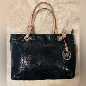 Michael Kors Black Snake Print Tote